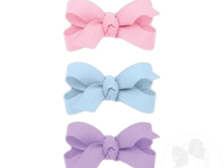 3 Baby basic bows with knot Hot on Sale