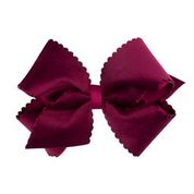 Scalloped Edge Faux Velvet Overlay bow Online