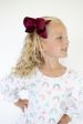 Scalloped Edge Faux Velvet Overlay bow Online