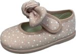 Printed stars Antique pink mary jane with removable bow Online