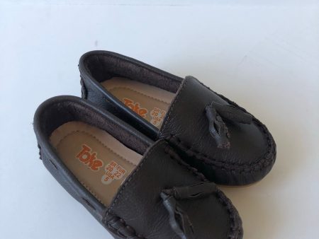 Brown leather mocassin with tassles Online Sale