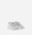 White leather tiempo straps sneakers For Discount