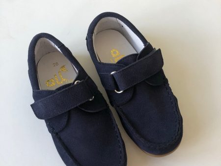 ALL Navy suede moc with velcro Online