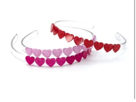 Glitter hearts headband Online Sale