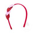 Valentine Overlapping Hearts Glitter Grosgrain Wrapped Headband Fashion