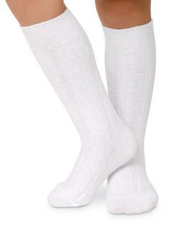 White cable knit knee high sock Online Hot Sale