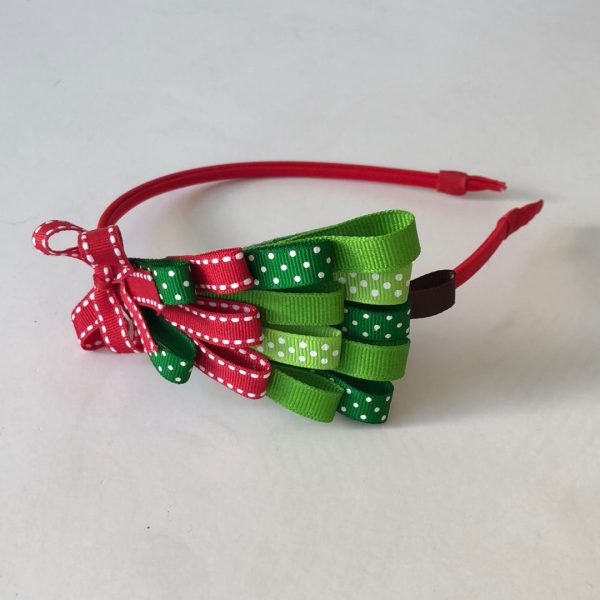 Ribbons Xmas tree headband For Discount