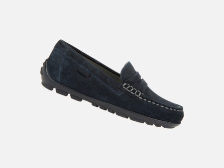 Navy suede loafer (New Fast) on Sale