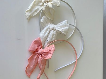 Eyelet bow headband Discount