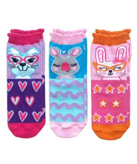 Cute animals 3 pair pack crew socks Sale