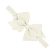 Small scalloped edge grosgrain bow on band For Cheap