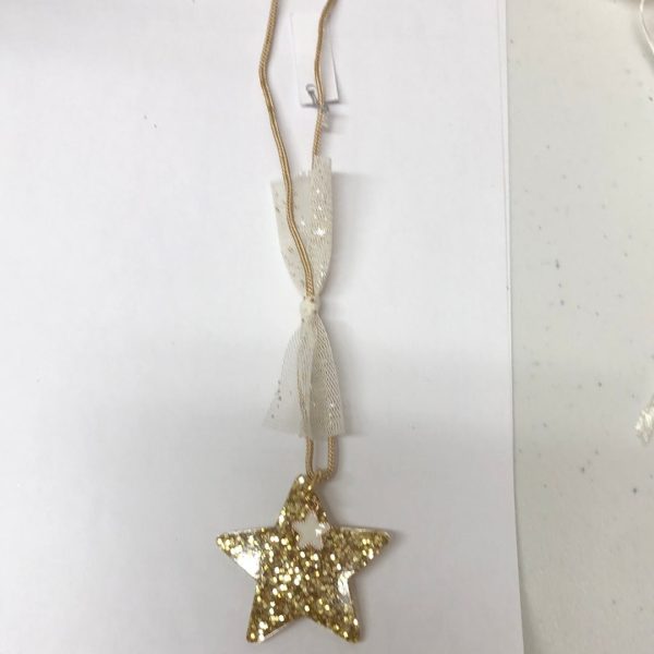 Star heart flower acrylic charm necklace Fashion