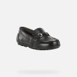 Black leather loafer with buckle detail Fashion