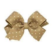 Mini dot print grosgrain overlay bow Fashion