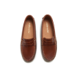 Brown leather penny loafer Discount