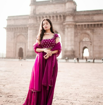 Ashu Sethi (Indyshades) in Plum Sharara Set Online Sale