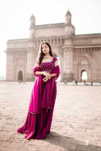 Ashu Sethi (Indyshades) in Plum Sharara Set Online Sale