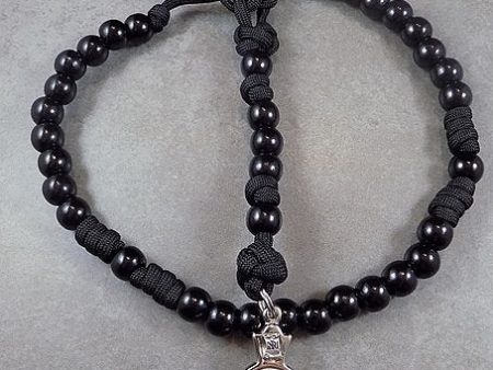 Original Black Monk Rosary - Black paracord Sale