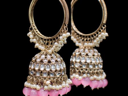 Kashaf Earrings - Pink For Sale