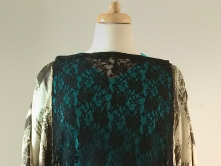 Lace and Silk Poncho Top on Sale