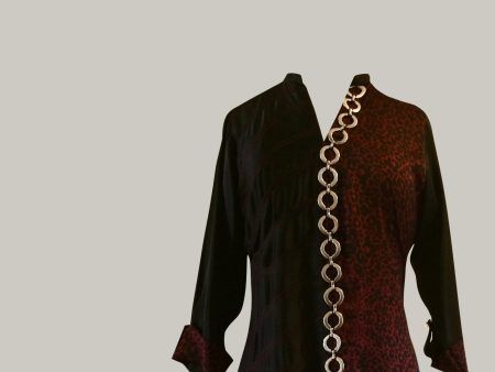 Black and Red Chamoise Kurta Fashion