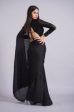 Raven Black Embellished Saree Supply