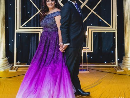 Bindi Patel in Lilac Ombre Embellished Gown Online Sale