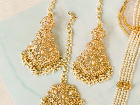 Alzena Earrings & Teekah Set For Cheap