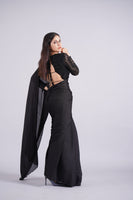 Raven Black Embellished Saree Supply