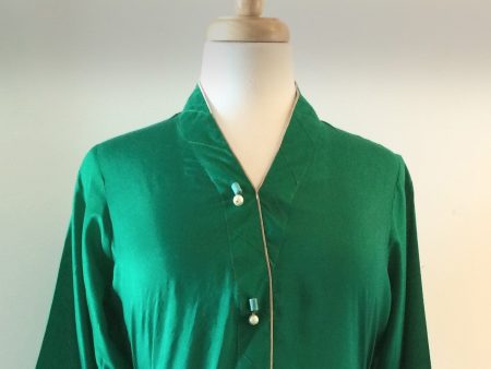 Emerald Green Cotton mix Kurta on Sale