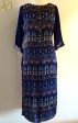 Blue and Maroon Chamoise Printed Kurta For Sale