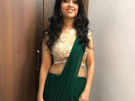 Vaibhavi Shastri in Emerald Saree Set Online now