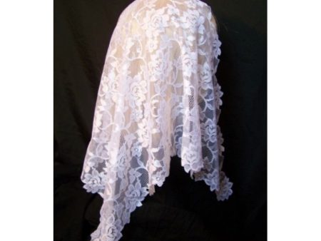 Long White Floral Lace Mantilla Online Sale