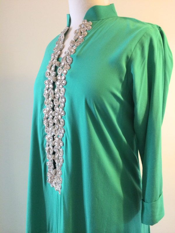 Parrot Green Layered Top For Discount