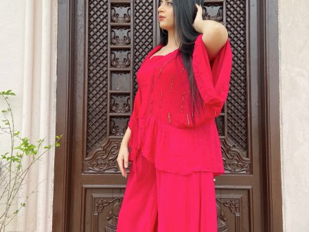 Aarti Singh in Fuchsia Jumpsuit with Kimono Jacket Hot on Sale