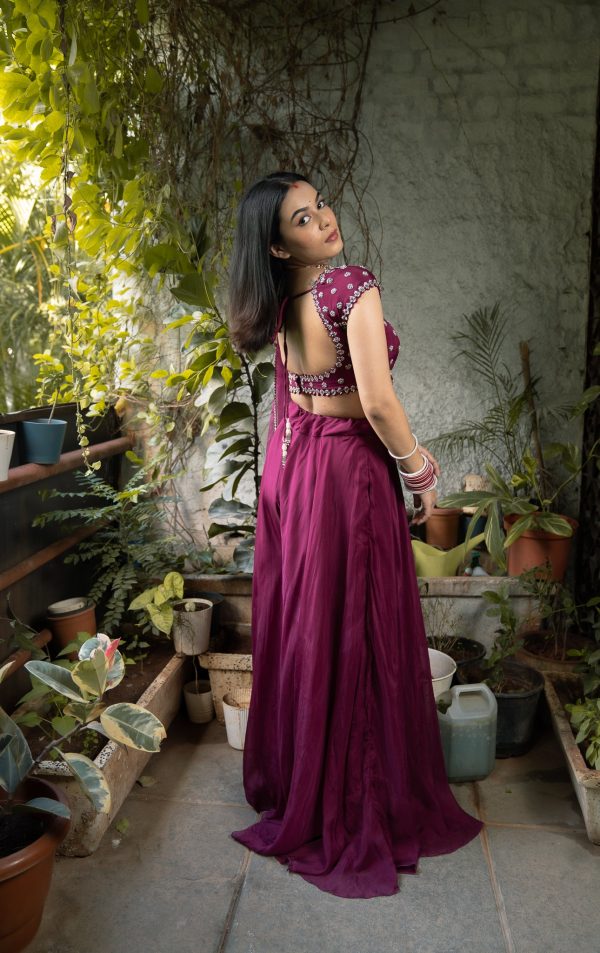 Plum Sharara Set Online now