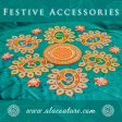 Peacock Shaped Rangoli - Orange Online