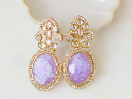 Avina Earrings - Lilac Online Sale