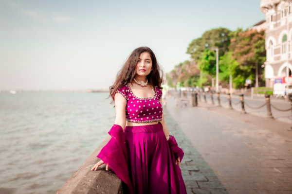 Ashu Sethi (Indyshades) in Plum Sharara Set Online Sale