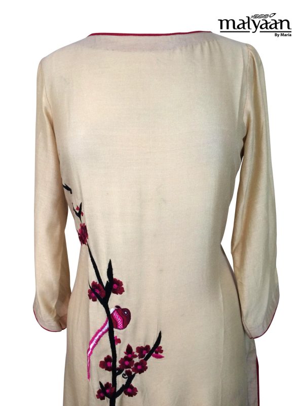 Beige Khaadi Silk top Sale