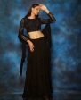 Raven Black Embellished Lehenga Set Sale