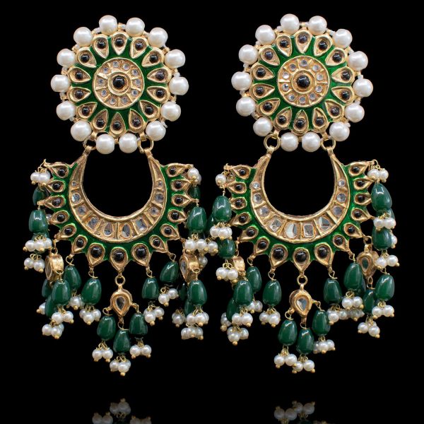 Ahana Earrings - Green on Sale