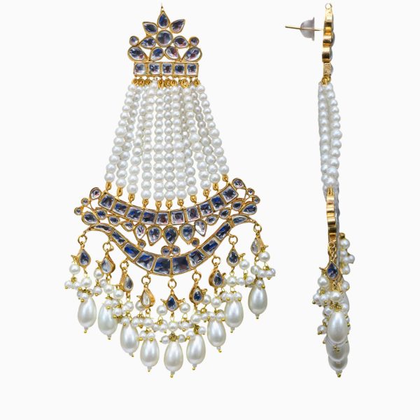 Meghna Earrings - Pearl Online Sale