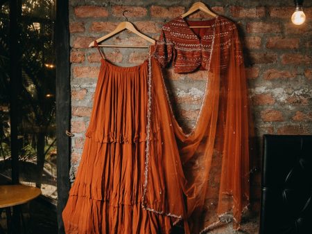 Rust Orange Dupatta For Discount