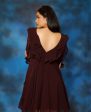 Mahogany Ruffle Dress Discount