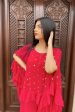 Aarti Singh in Fuchsia Jumpsuit with Ruffle Poncho For Sale