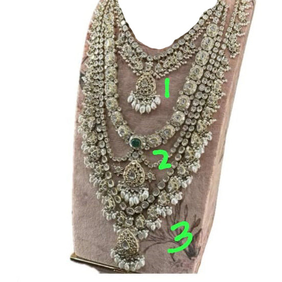 Custom Order - Shadab Set W  three Layers & Earrings Discount