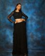 Raven Black Embellished Lehenga Set Sale