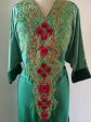 Ombre Green with Peacock Embroidered Tunic on Sale