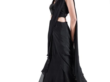 Raven Black Concept Saree Discount